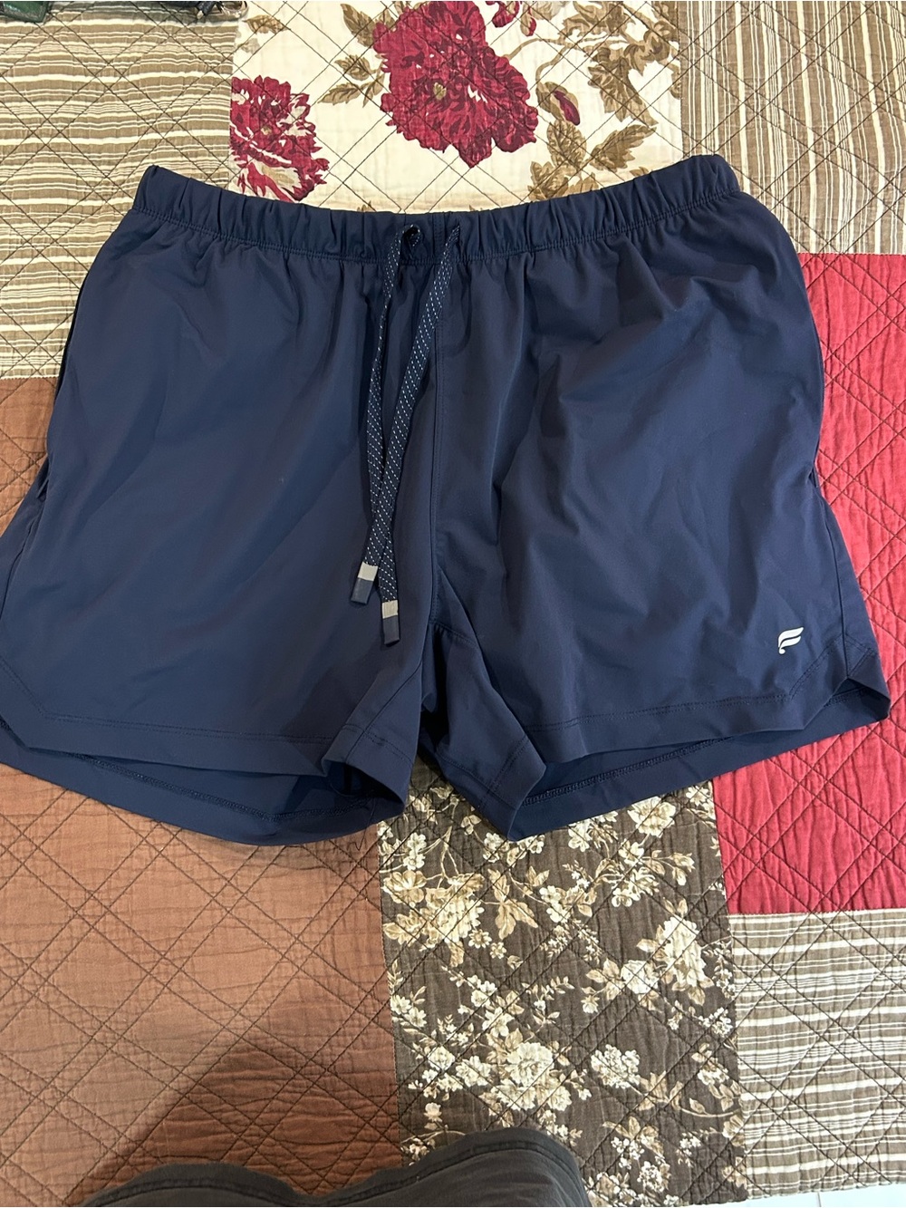 Fabletics Navy Blue Men's Athletic Shorts with Drawstring